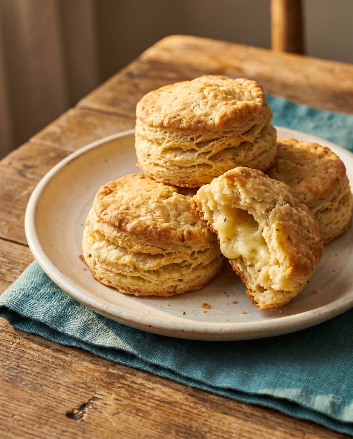 Cheese Tea Biscuits, freshly made